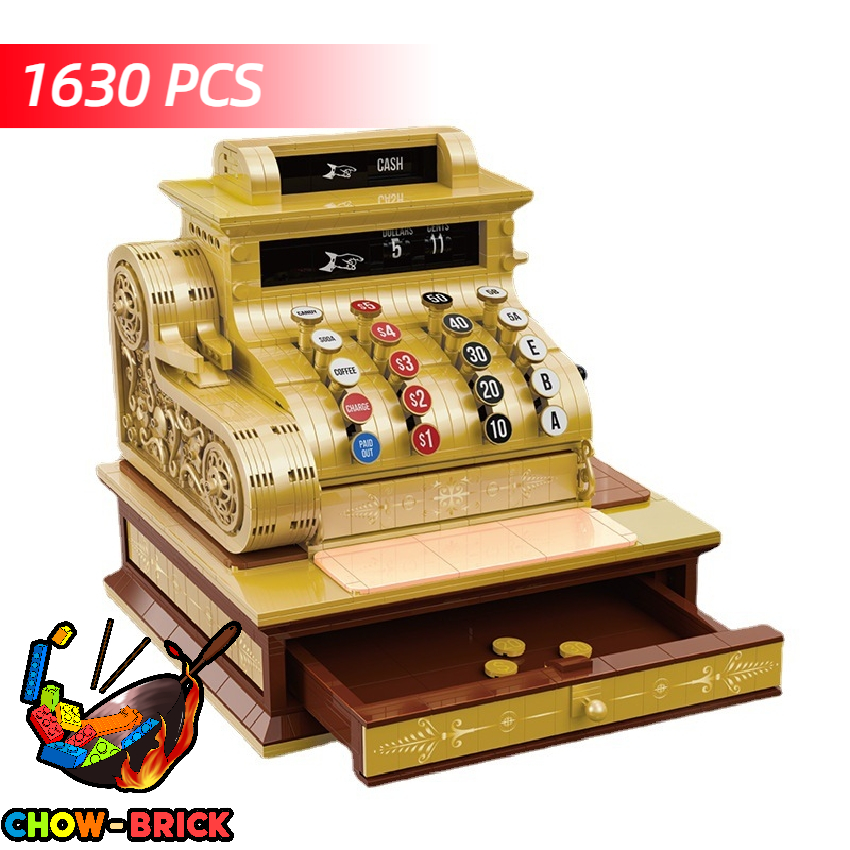 ZHEGAO 00387 Vintage Cash Register Mini Bricks - ChowBrick Store